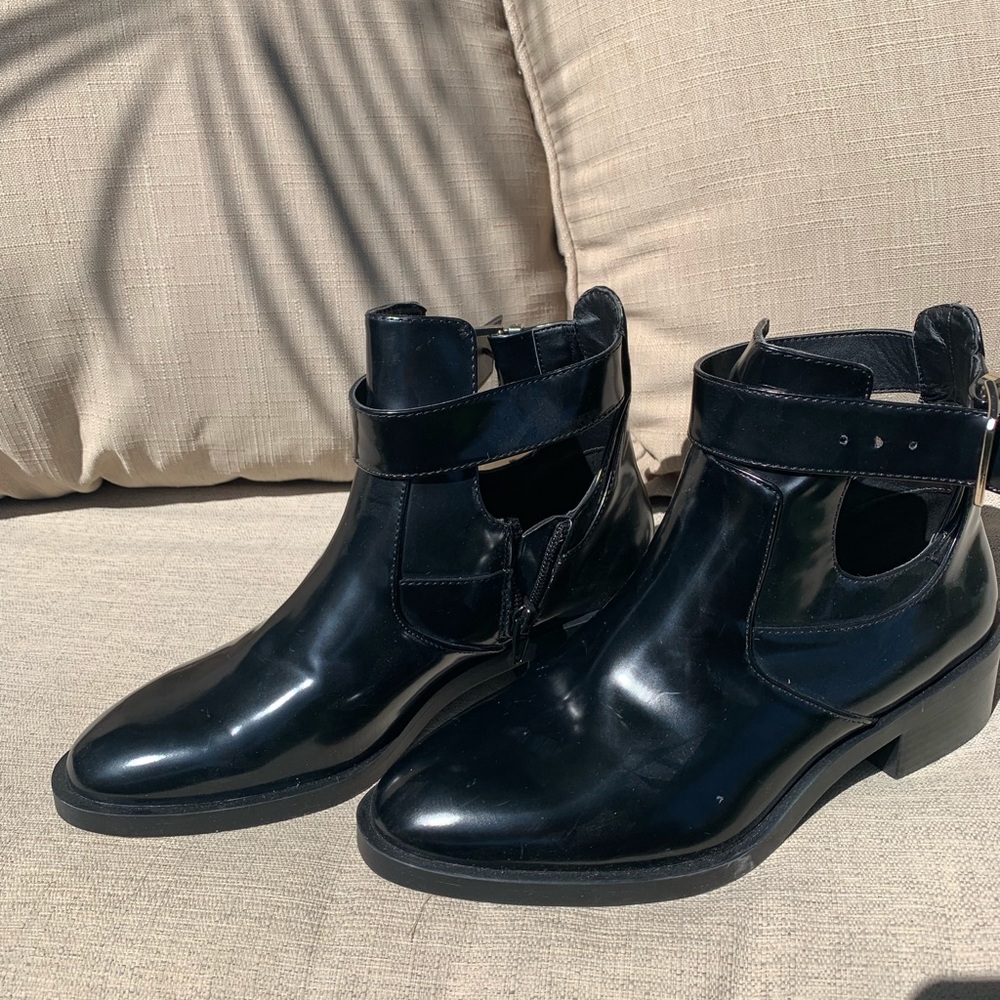 Black ankle boots